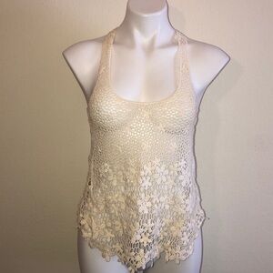 FANG Crochet Floral lace tank top size XS